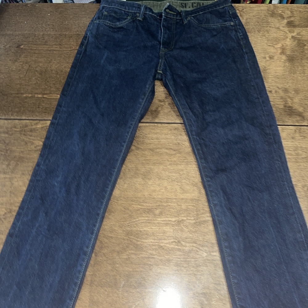 Levis 511 Denim Jeans Standard Slim Fit Zip Fly Blue Mens W33 L32